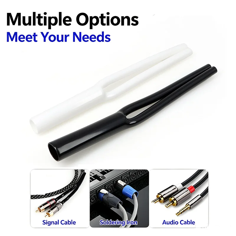 1~100P Size 7/9/10/12/15.5mm PVC Y Splitter Pant Boot Wire Boots Y-shaped Sleeve Tube Speaker Audio Cable Wire Cable Pants