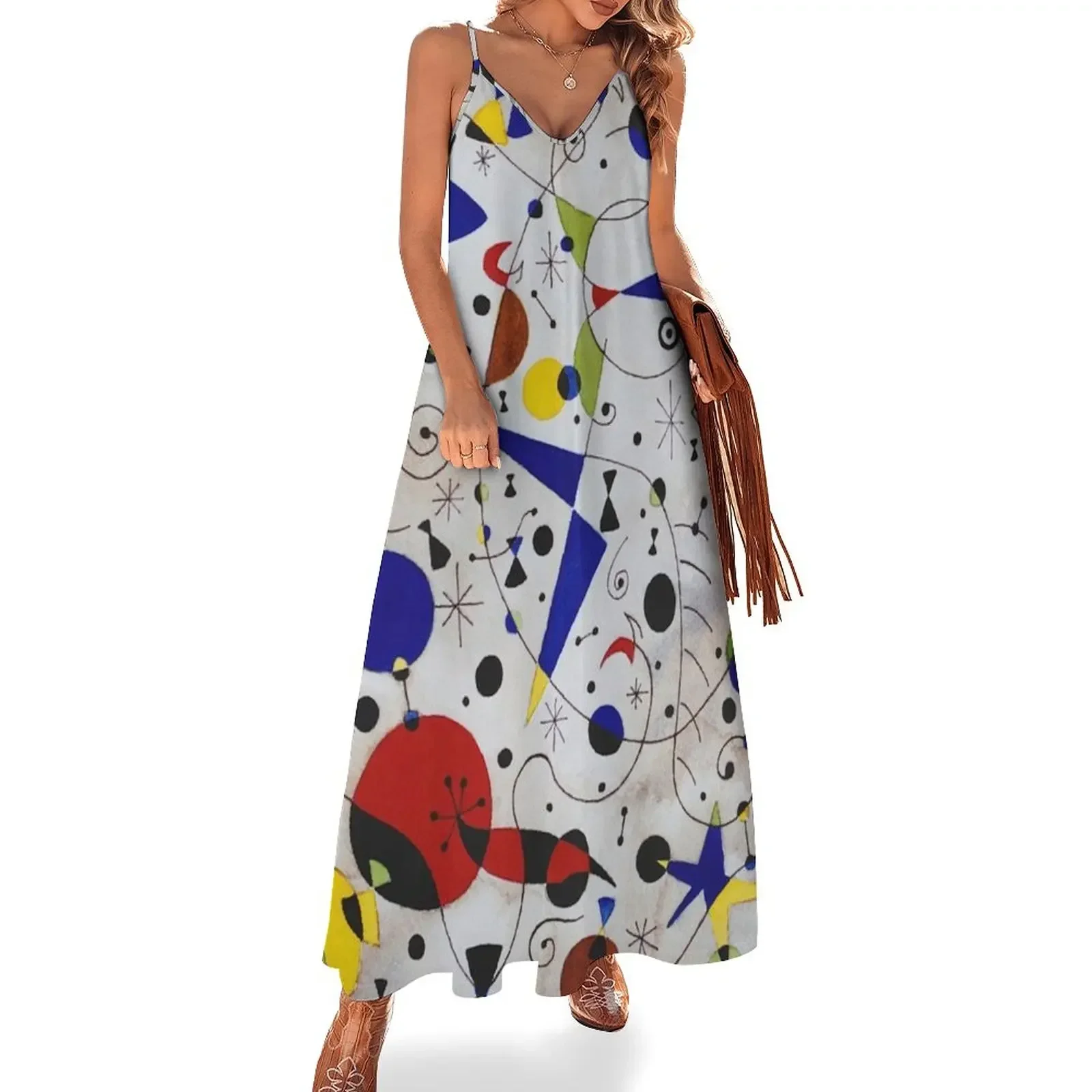 

Miro's Cat Encircled by the Flight of a Bird #29 Sleeveless Dress dress for women Dress