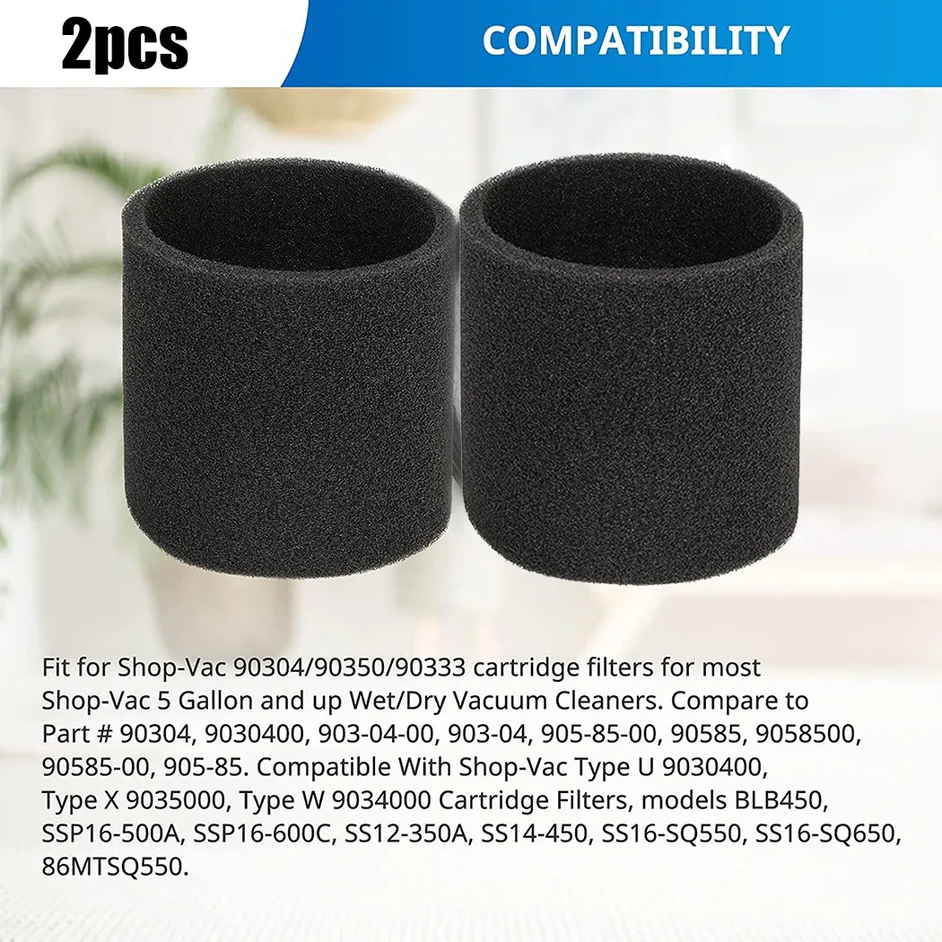 90350 Spugna 90304 90333 Accessori Parti di ricambio Filtro a cartuccia U di ricambio Aspirapolvere 2 pezzi Brandnew Hot