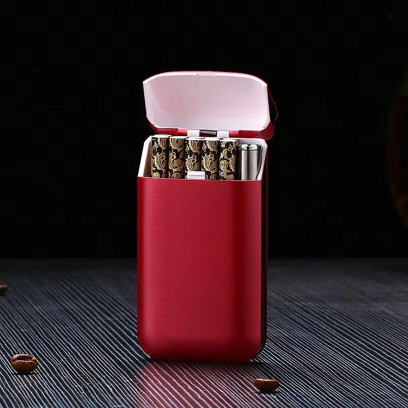 10Pcs portable creative ultra-thin blank u disk zinc alloy cigarette storage box