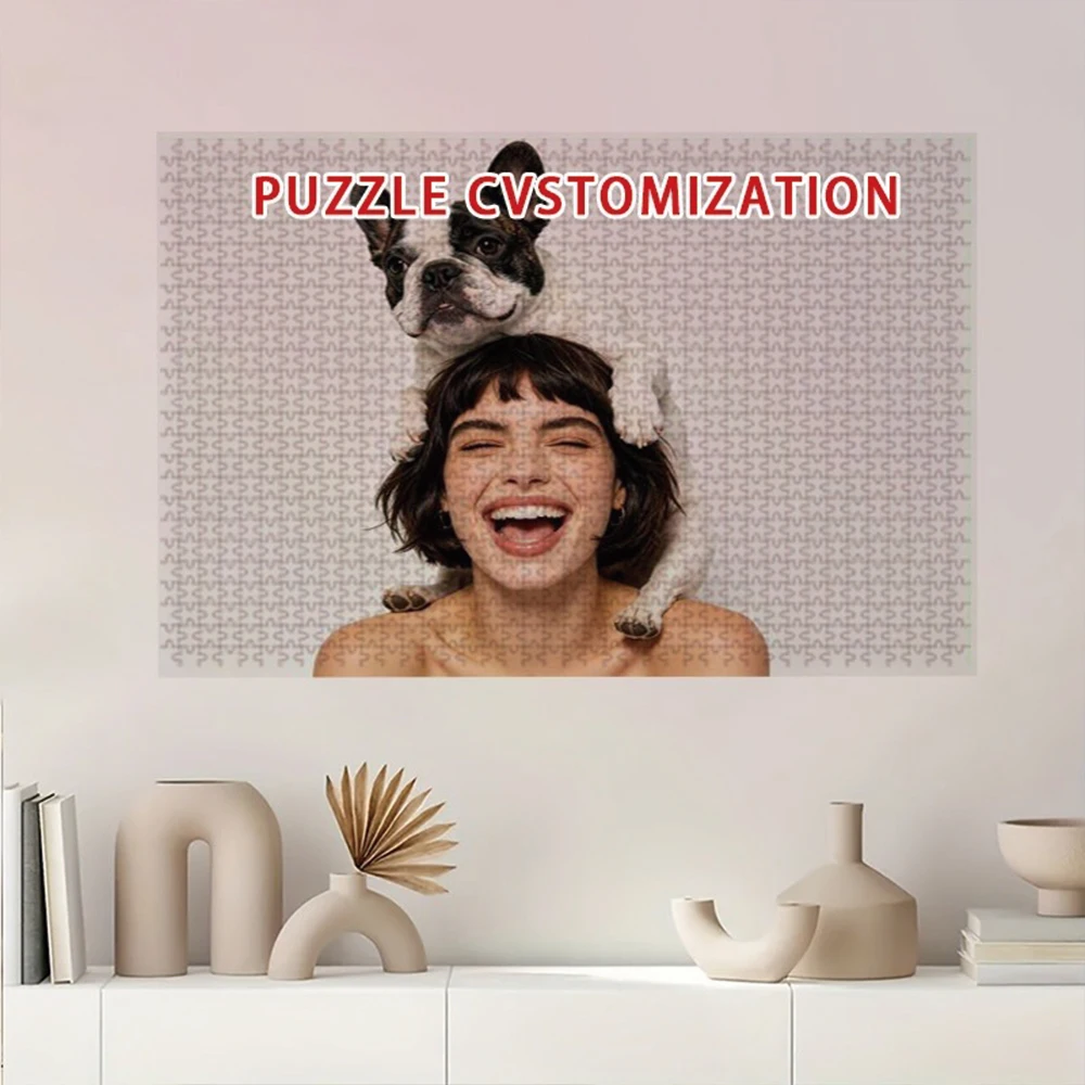 35/300/500/1046pcs Personalized Custom Photo Puzzle Selfie Photo Customize Jigsaw Puzzle For CouplesCouples Family Christmas