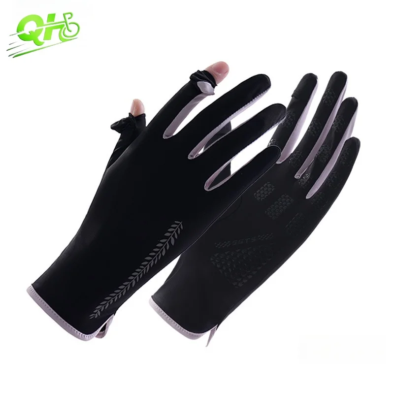 

Летние перчатки для езды на велосипеде, вождения, электрического велосипеда, сенсорного экрана, удобные анти-УФ-перчатки, противоскользящие женские перчатки