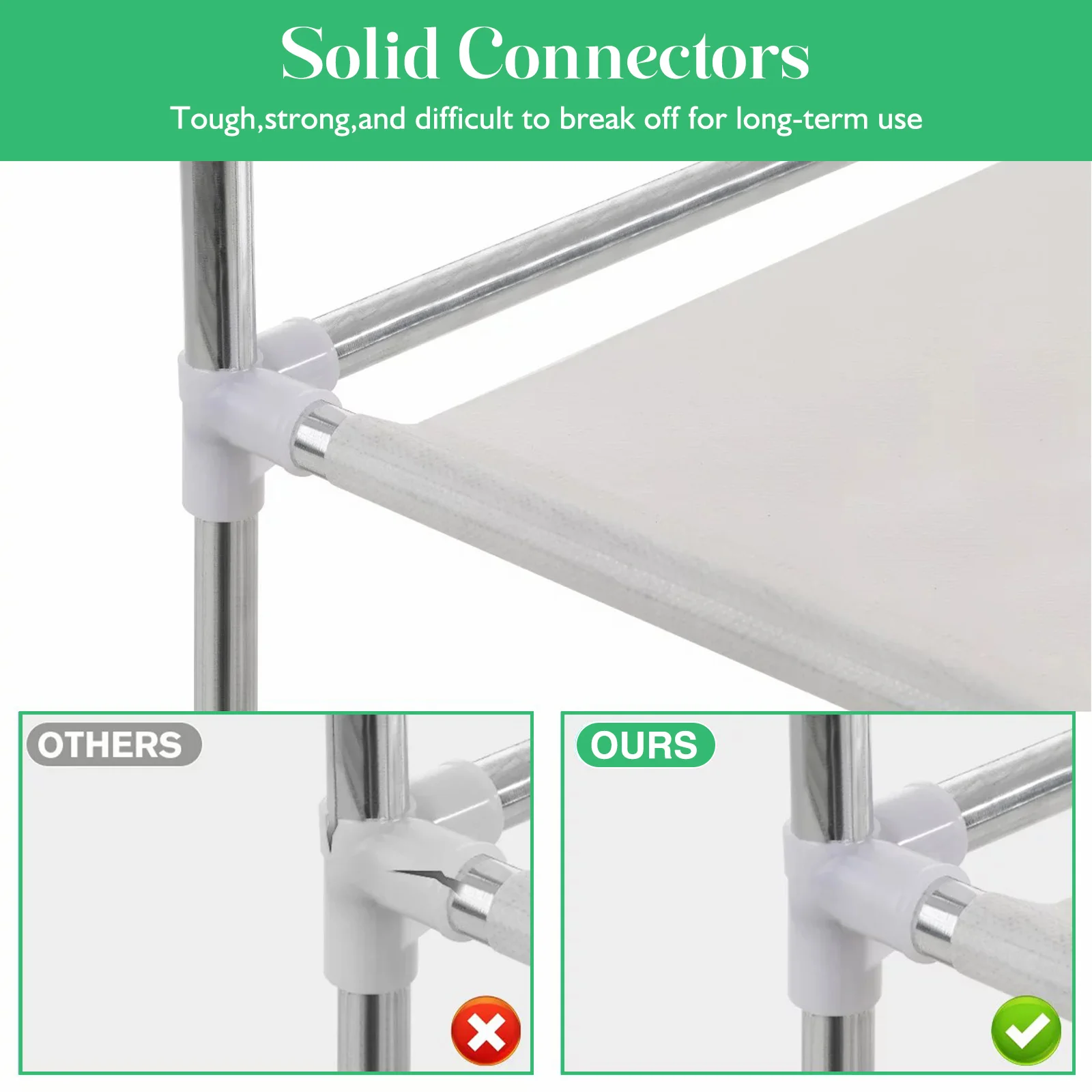 Assembled Muji Style Fabric Wardrobe Frame