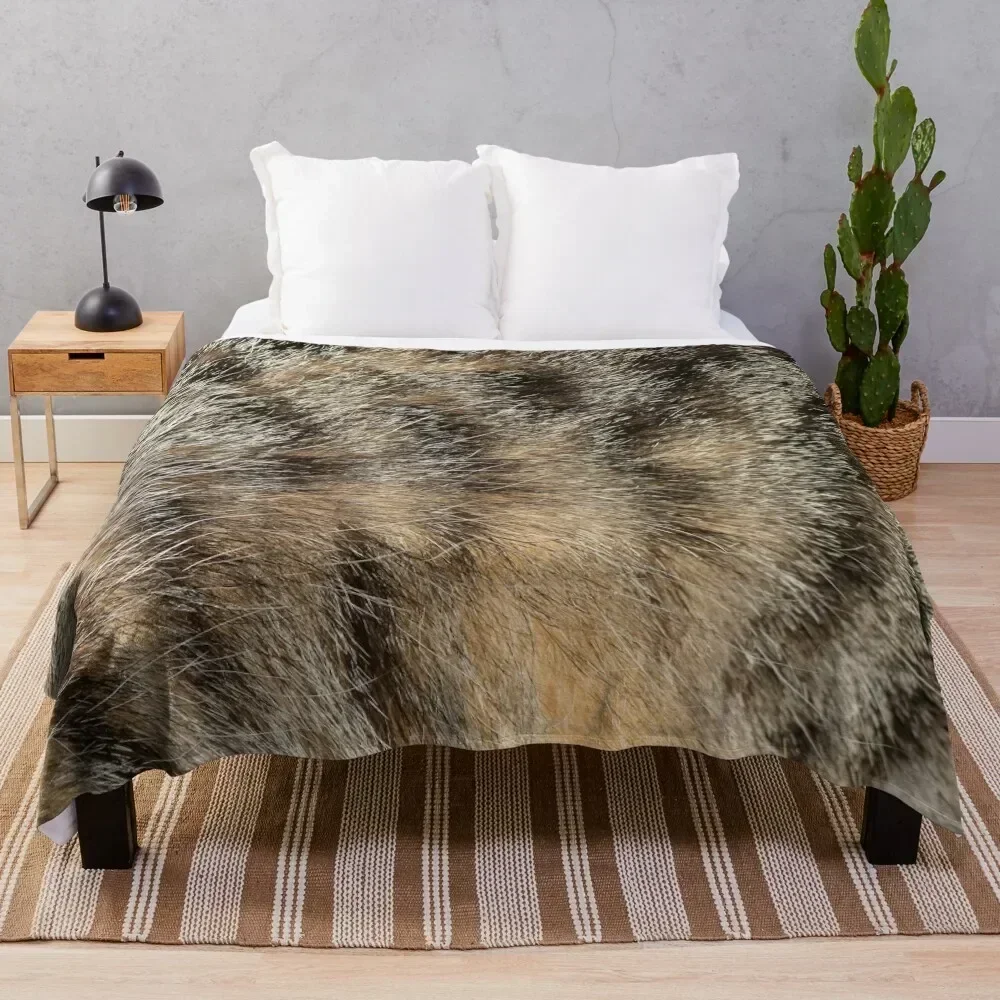 

Tabby cat fur Throw Blanket Shaggy warm winter Blankets