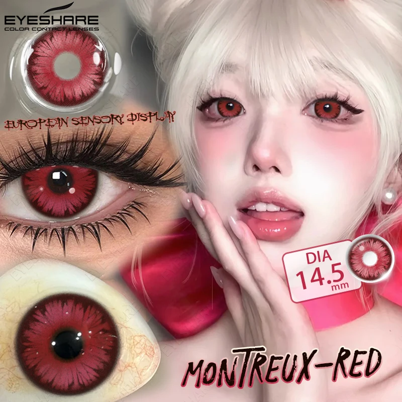 EYESHARE Farbige Kontaktlinsen für Cosplay Anime Lila Rosa Niedliche Kontaktlinsen Rote Linsen für Halloween Make-up Blaue Pupillen Y2K Linsen – Detail 11