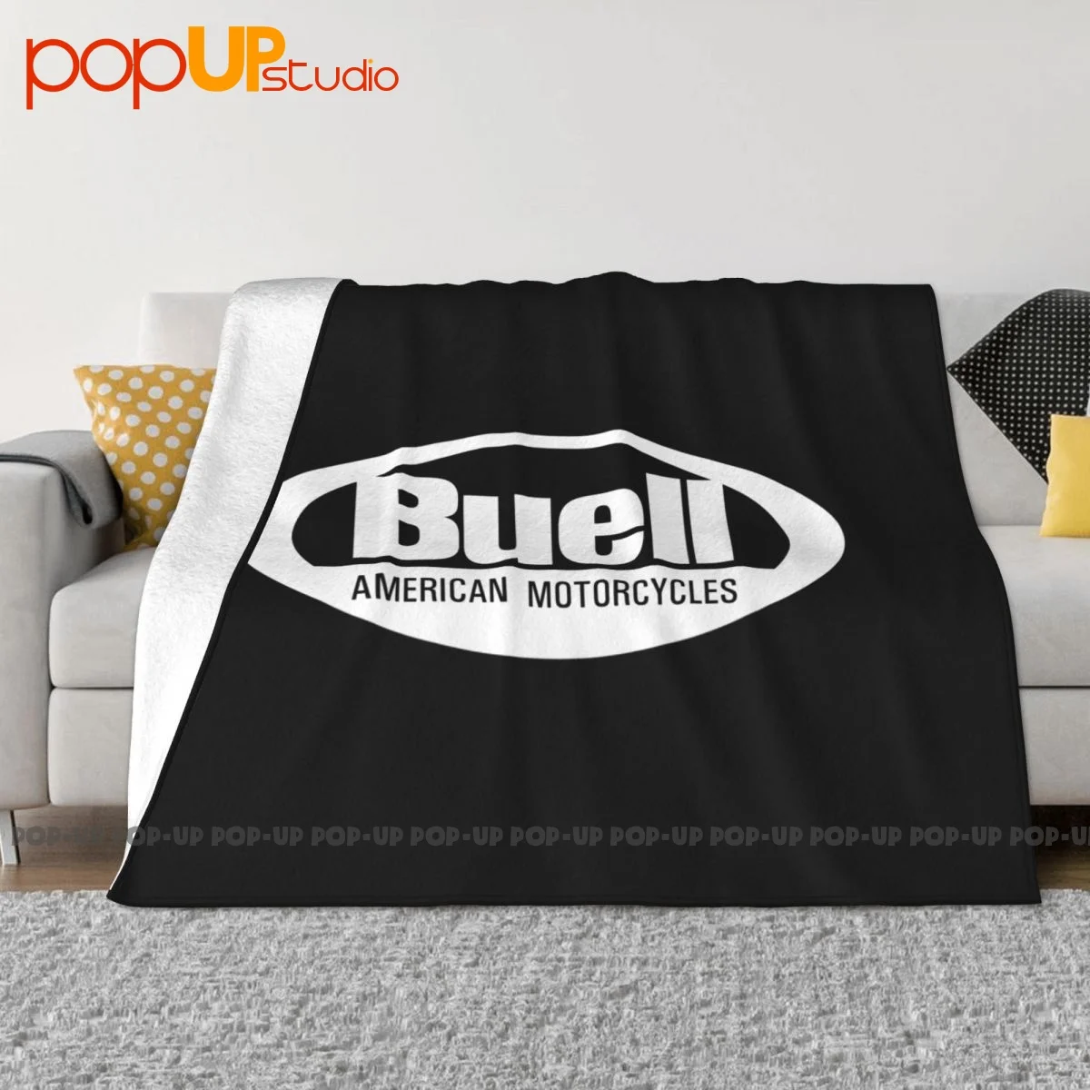 Buell Cafe Racer Racing Logo Blanket Flannel Dust Cover Skin Friendly