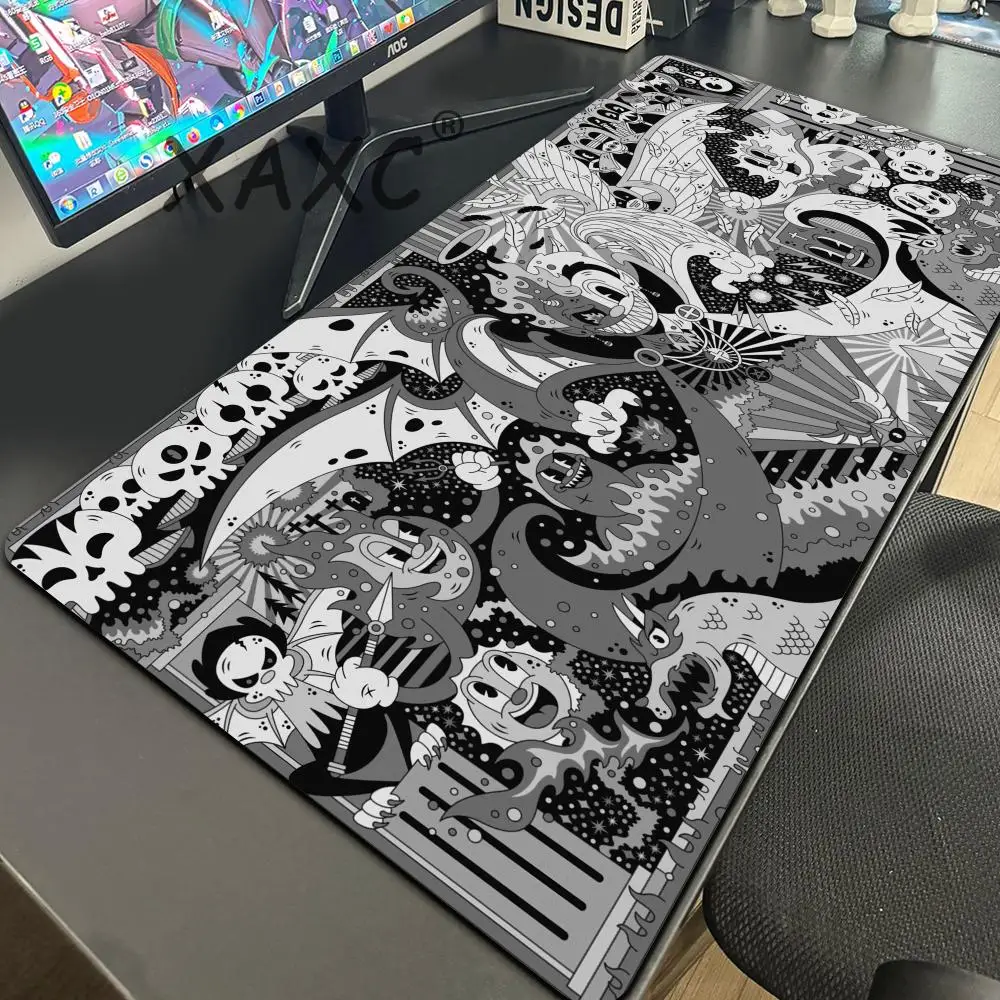 

Rubberhose Mousepad Gamer Good Pc Cabinet and Evil Large Mouse Pad Speed Desk Accessories Keyboard Computer Table Mat Gaming Xxl