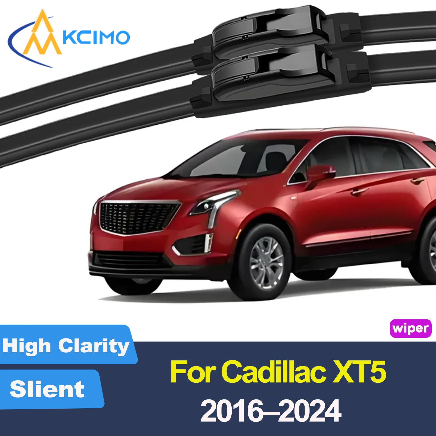

2PCS New Front Windshield Wiper Blade for Cadillac XT5 2016-2024 Front Windshield Auto Wipers Blade Accessories 2024 2023 2022