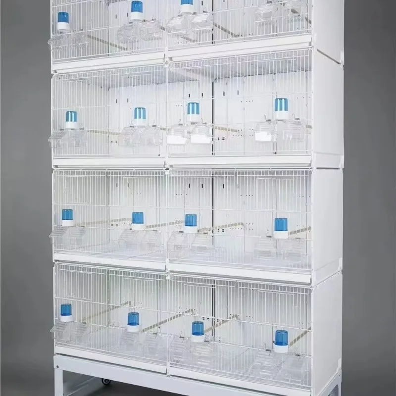 New multi-layer metal and plastic bird cage with wheels for pet birds such as canaries, greyfinches, orioles, hibiscus parrots