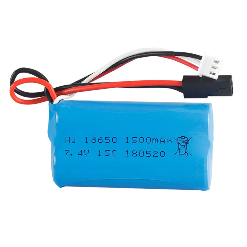 Batteria agli ioni di litio da 7,4 V 1500 mAh 18650 15C 5500 Spina per BG1518 BG1513 BG1515 BG1507 BG1506 1/12 2.4G pezzi di ricambio per camion RC