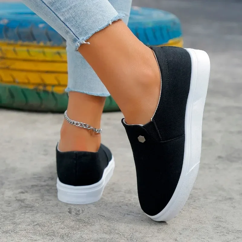 2024 Womens Loafers Casual Shoes for Women Street Comfortable Wear-resistant Women Vulcanized Shoes Walking Zapatillas De Mujer