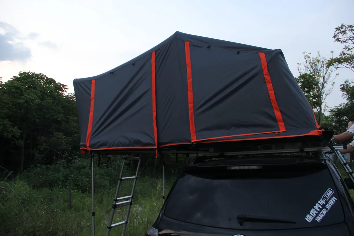 for Hot Sale 4x4 Off-Road Overland Lightweight Aluminum Hard Shell Roof Top Tent 4-Person 2-Room Design