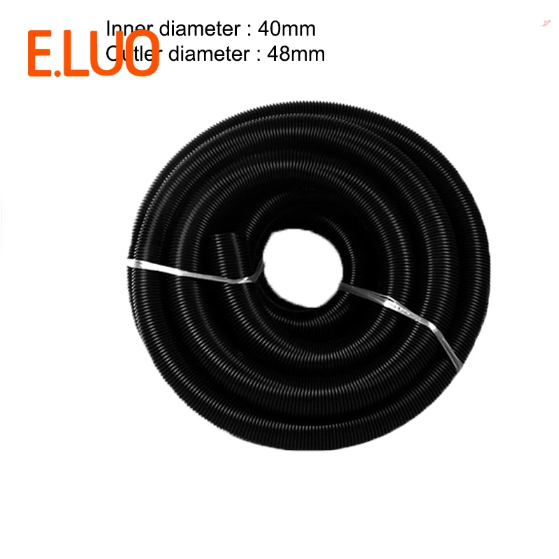 10m inner Diameter 40mm Black hose with High Temperature Flexible EVA vacuum cleaner Hose of  industrial Vacuum Cleaner