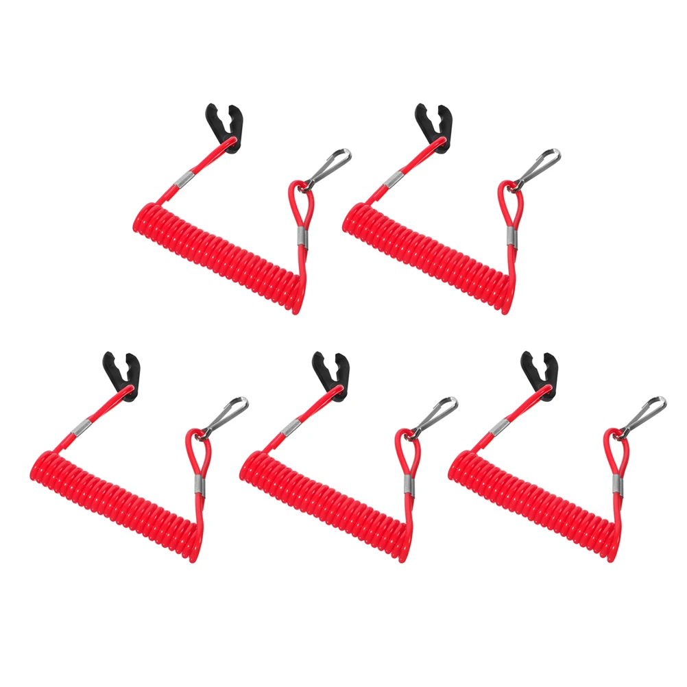 

5 PCS Extinguishing Switch Rope Boat Emergency Supplies Pull Cord Lanyard Flameout Safety Plastic Harness