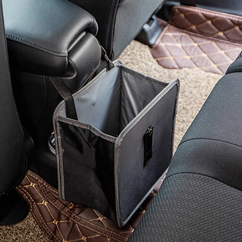 

2pcs Car Trash Can Foldable Hanging Garbage Organizer For Backseat Storage Holder Lightweight Space Saving Rear Seat Purse