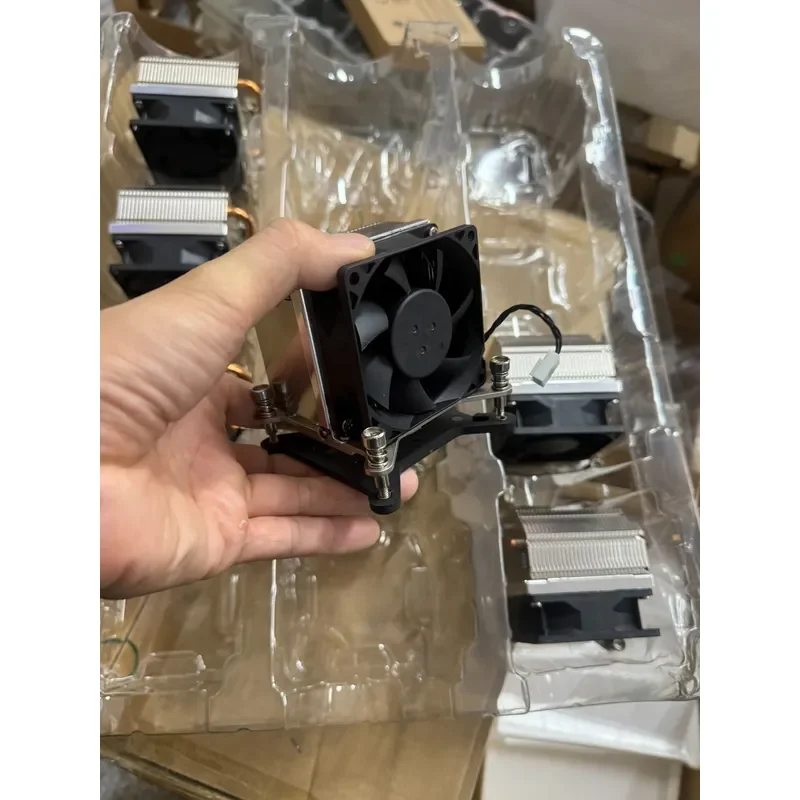 for HP 65W CPU Cooler Side Blowing 4 Pin Temperature Control Fan Compatible with Ordinary Chassis Socket 115x 1200