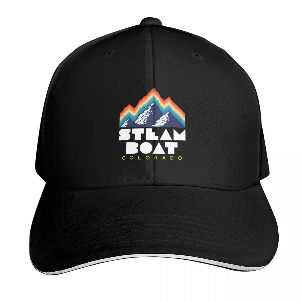 Steamboat, Coloradousa Ski Resort 1980S Retro Baseball Cap Sun Protection UPF 50+ Breathable Mesh Back Adjustable Buckle Closure