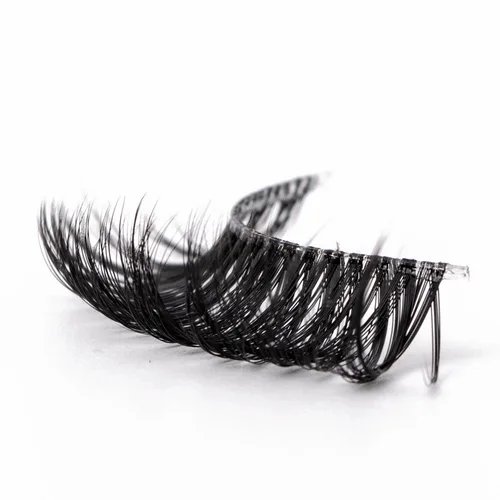 Imagen 2 del producto Yiernuo 1/5 pares de pestañas veganas de banda transparente larga d rizo pestañas rusas pestañas de banda transparente pestañas de banda invisible