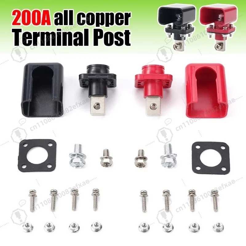 200A Battery Terminal Connector All-Copper Energy Storage Post Adapter for Lithium Battery Inverter RV Marine