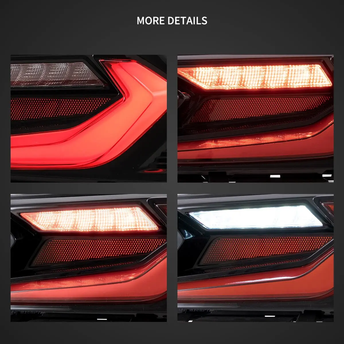 Vland 2014-2015 Camaro 5th Gen Facelift LED Tail Lights, High-Quality Sequential Turn Signal,Custom Upgrade for Enhanc
