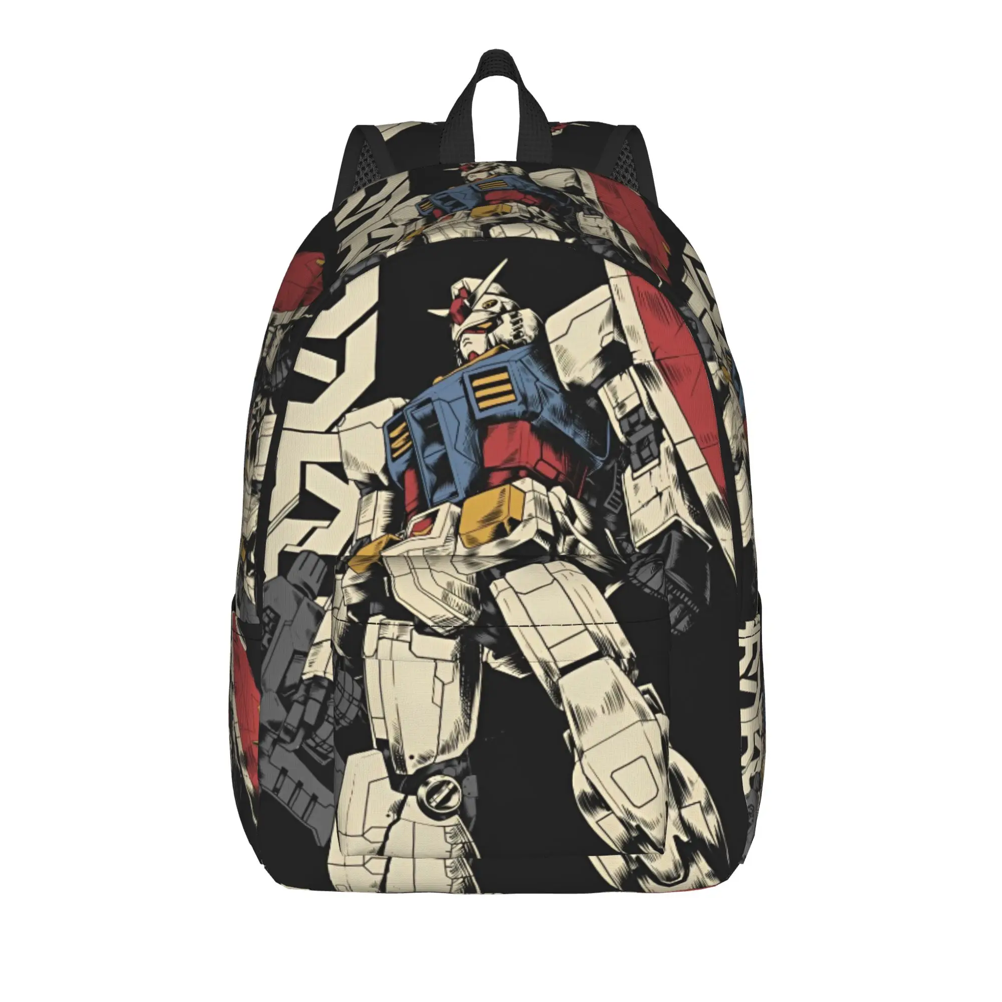 Gundam Backpack Cartoon Robot Streetwear Backpacks Unisex Travel Big School Bags Design Rucksack