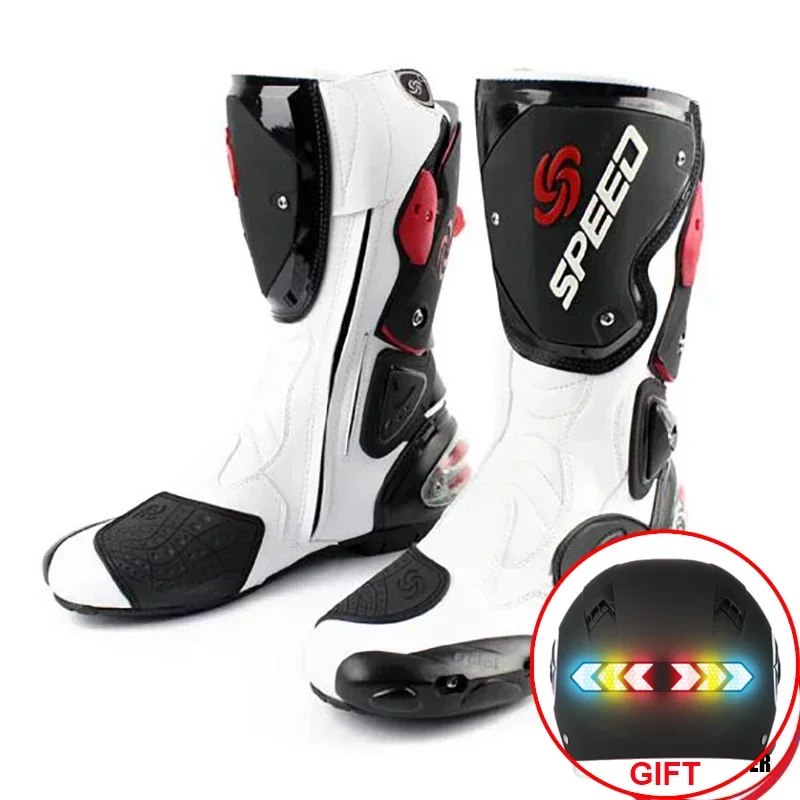 SPEED B1001 レーシングブーツ バイクブーツ 45 B1001 Motorcycle Racing Boots Professional SPEED Biker Shoes