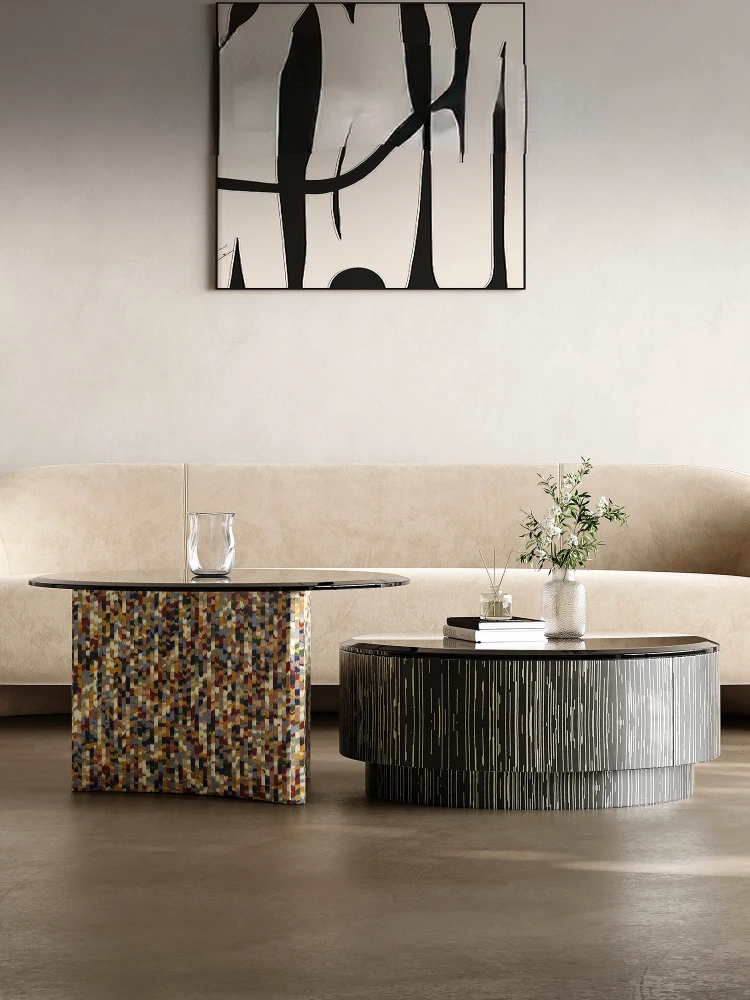 Table à Thé Ronde en Verre pour Petit Appartement, BLOART