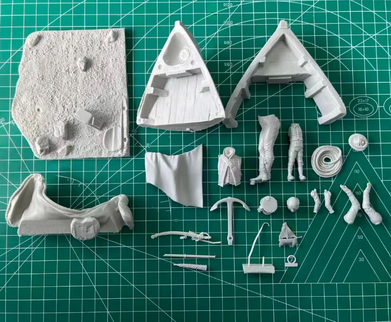 1/24 مقياس 75 مللي متر دييكاست الراتنج نموذج لجسم عدة ضابط البحرية والطفل بحار ألعاب مصغرة المفككة غير مصبوغ لتقوم بها بنفسك ديوراما