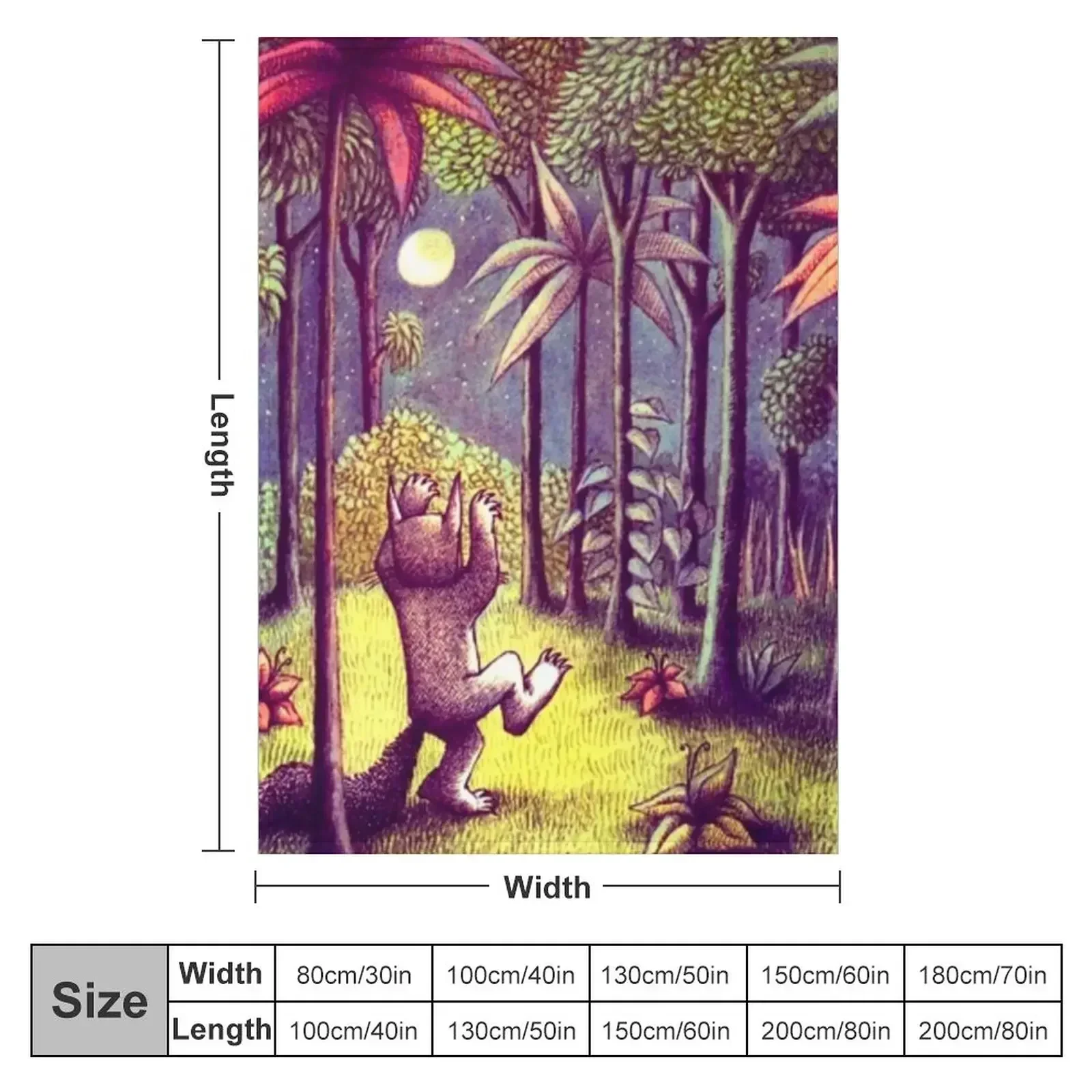 Let the Wild Rumpus Start Throw Blanket couch cozy soft plush fuzzy picnic outdoor blanket