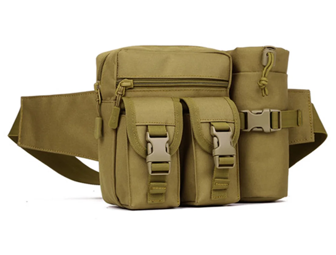 Männer Taille Fanny Pack Taschen Taktische Militärische Camping Reise Wandern Wasser Flasche Klettern Outdoor Sport Klettern Bum Hüfte Gürtel Tasche – Detail 21