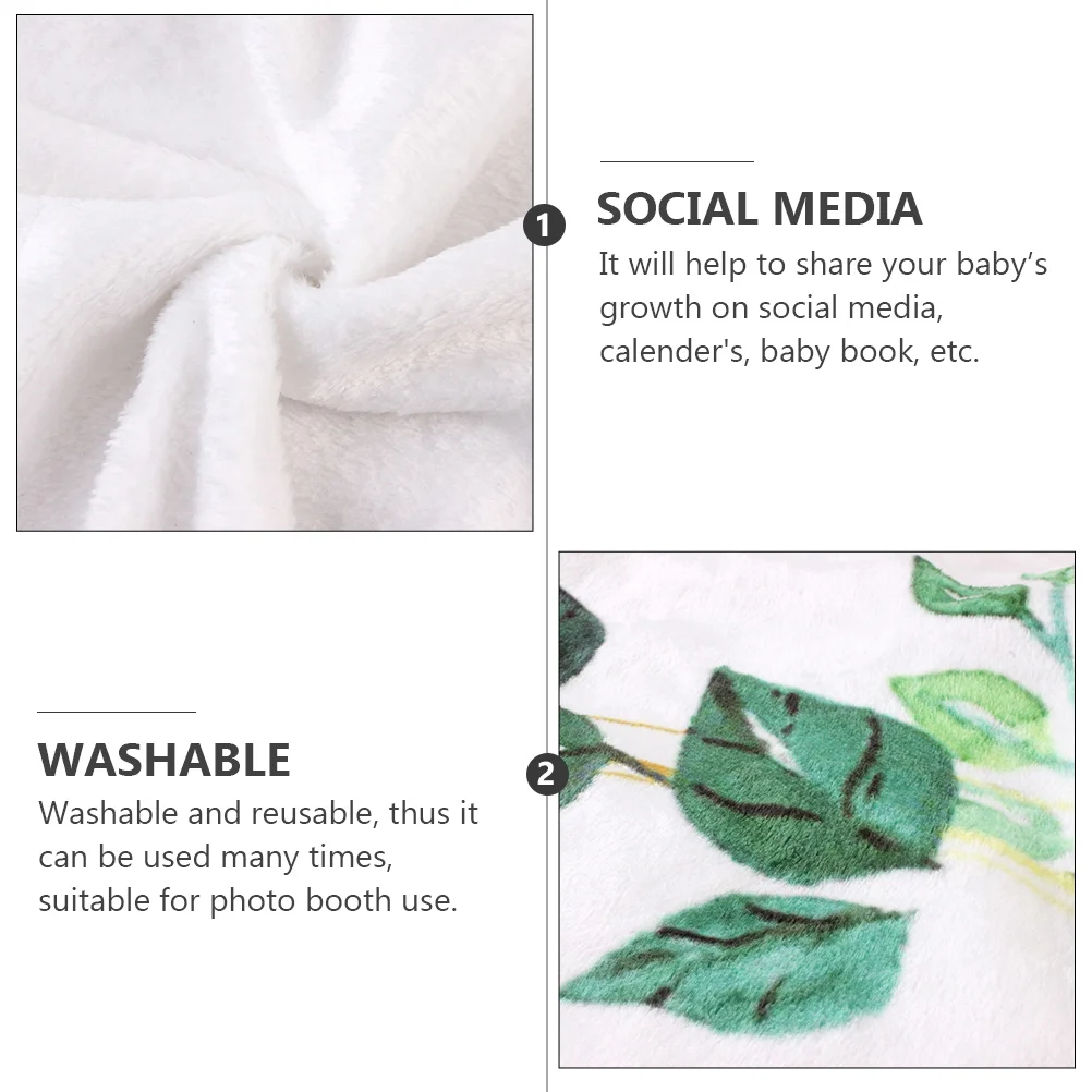

1 pc Flannel Blanket Stylish Background For Photography Wrapping Washable Reusable Crib Swaddle Creative Pattern