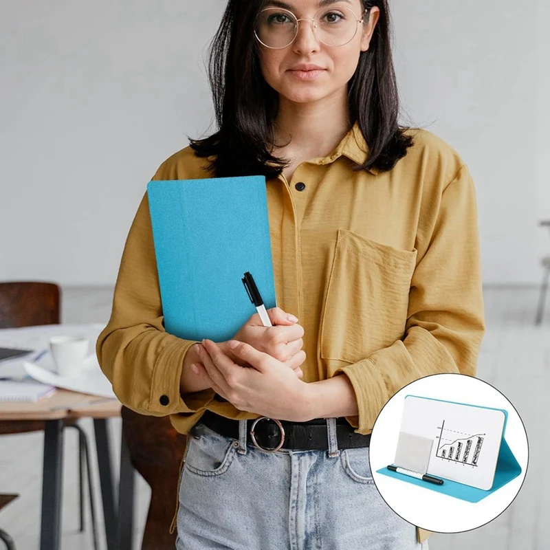 ไวท์บอร์ดขนาดเล็กแบบพกพา,Reusable Mini Magnet Dry Erase Boardพร้อมMarkerเช็ดผ้าMagnetic Dry Erase Board