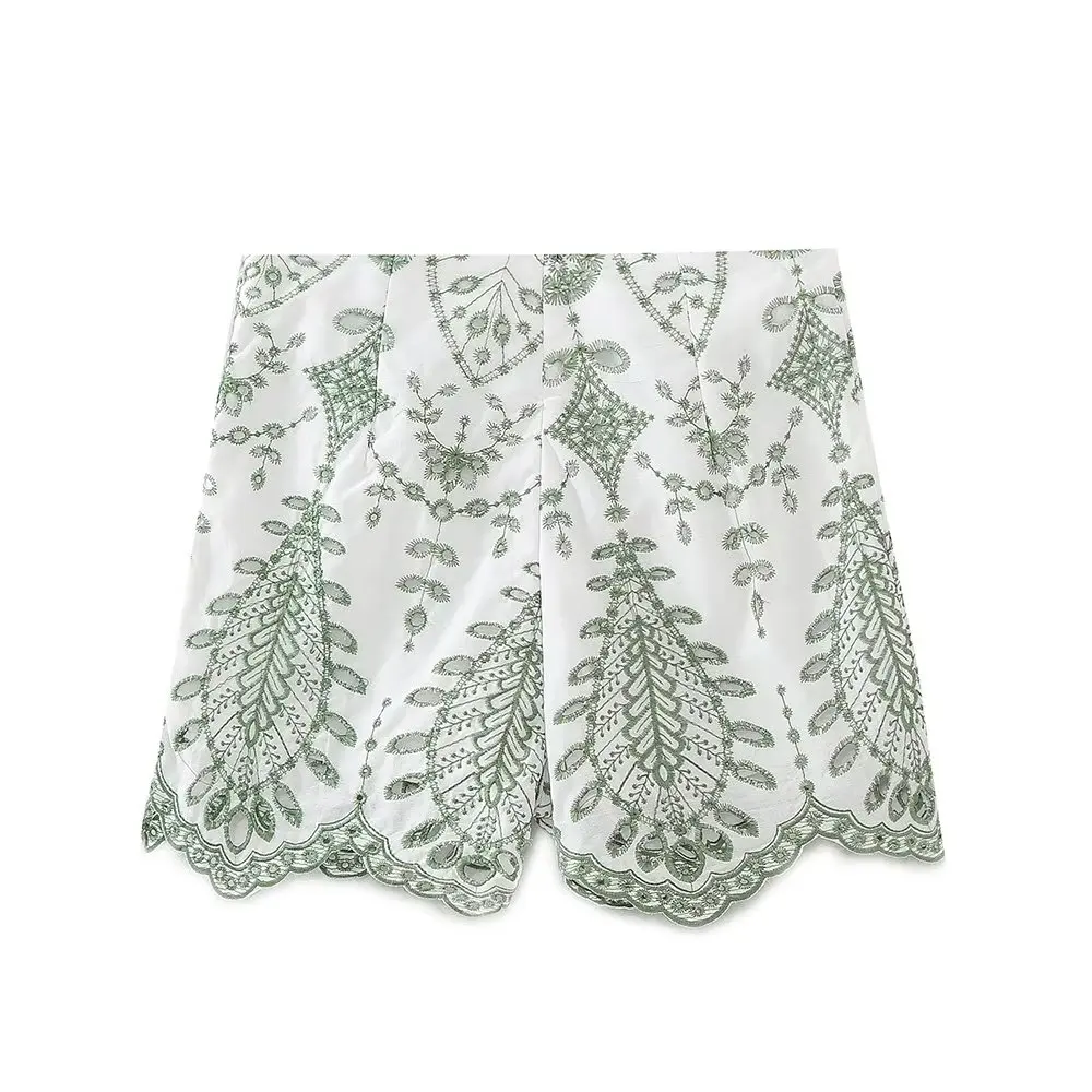 Dave & Di marocchino francese etnico Vintage Bermuda ricamo signore a vita alta sciolto Harem Shorts donna