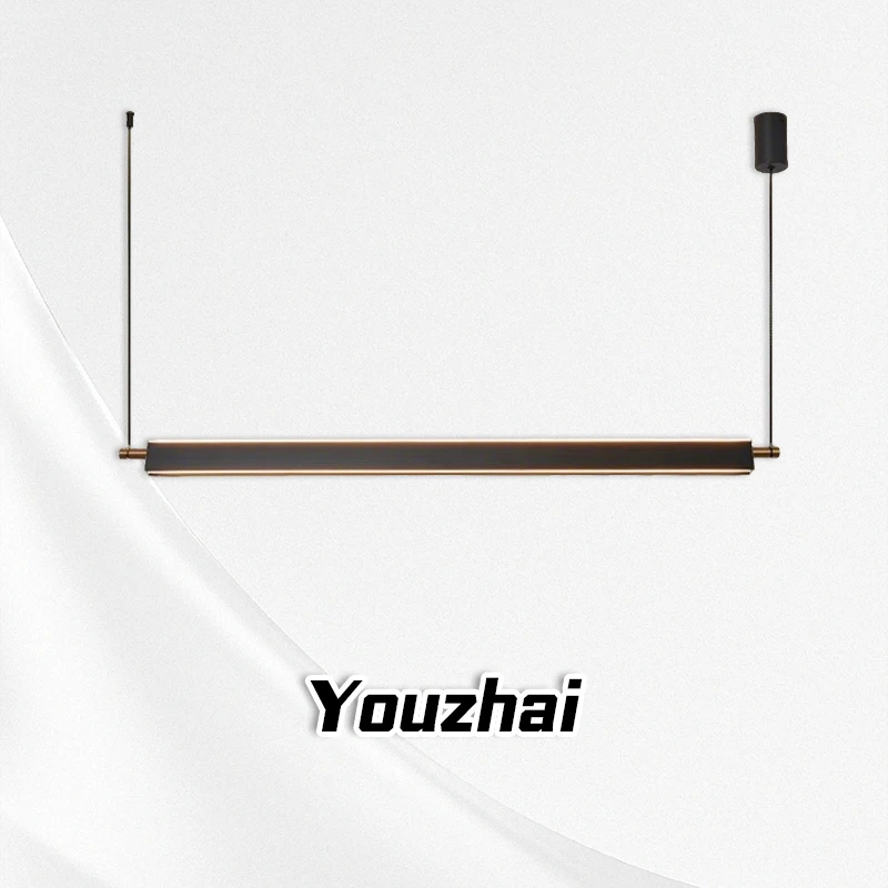 

Restaurant pendant light, modern and simple strip light, tea room pendant light, living room light, dining table, bar lighting