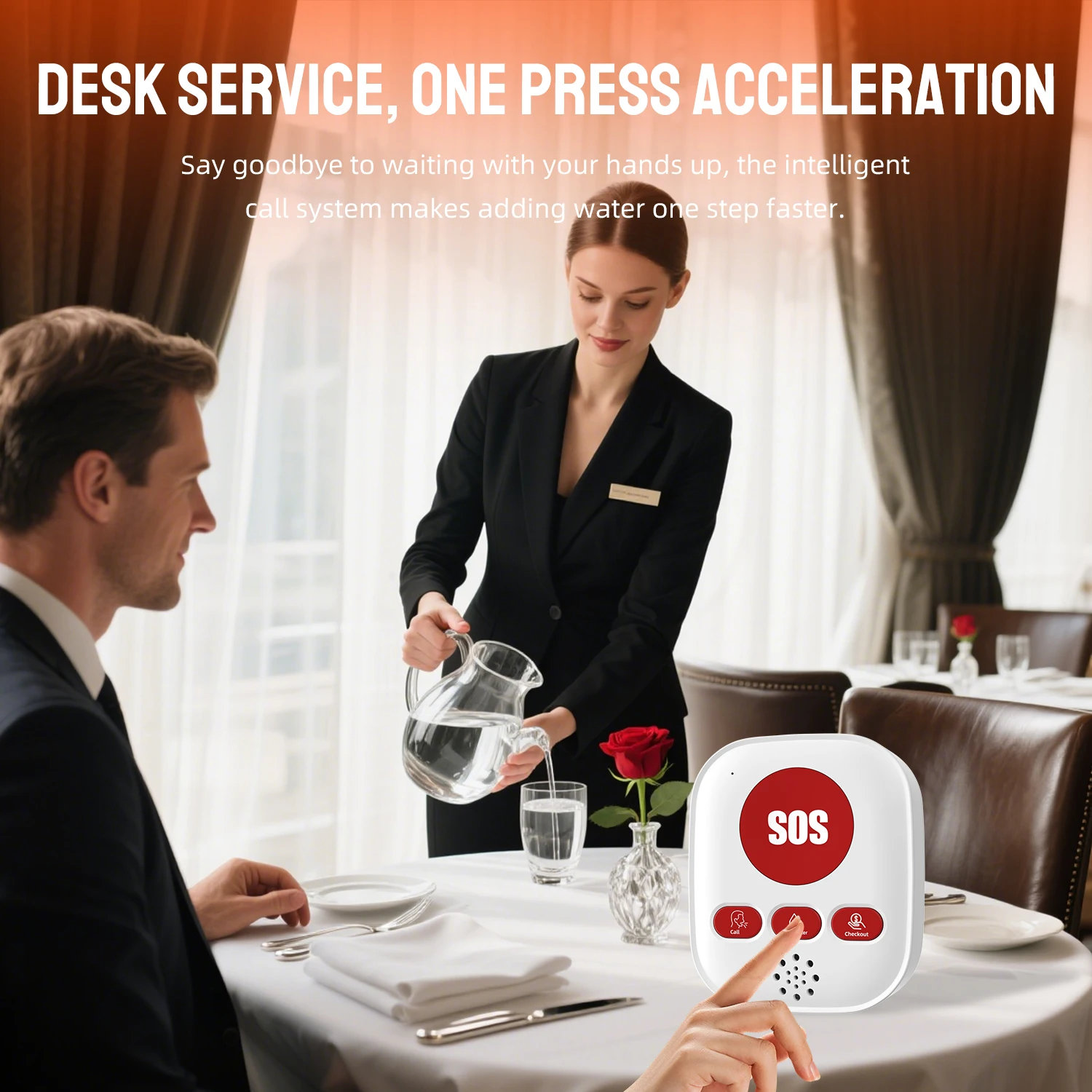 زر الذعر WiFi لكبار السن أجهزة تنبيه السقوط في حالات الطوارئ SOS إنذار الحياة مقدم الرعاية النداء تويا إشعار التطبيق الذكي