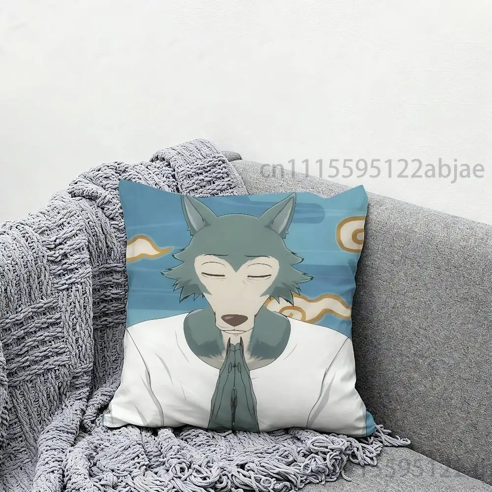 Anime L-Legoshi-beastars Throw Pillow Case Decoration Bed Custom Square Pillowcase Pad Cover