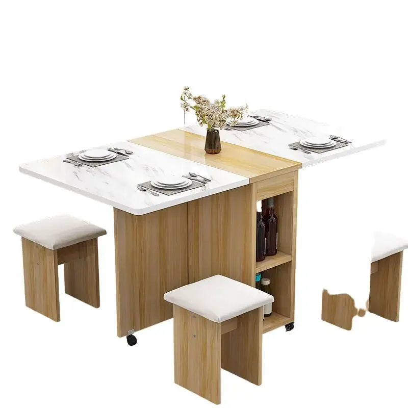 

Modern Folding Dining Table Small Household Apartment Multi Functional Dining Tables Small Simple Rectangular Muebles Furniture