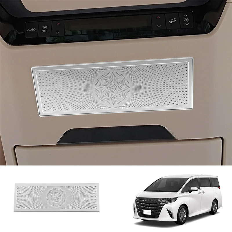 

Для Toyota Alphard/Vellfire 40, серия из нержавеющей стали, средний ряд, крышка динамика на крыше, аксессуары для внутренней отделки, серебристый цвет