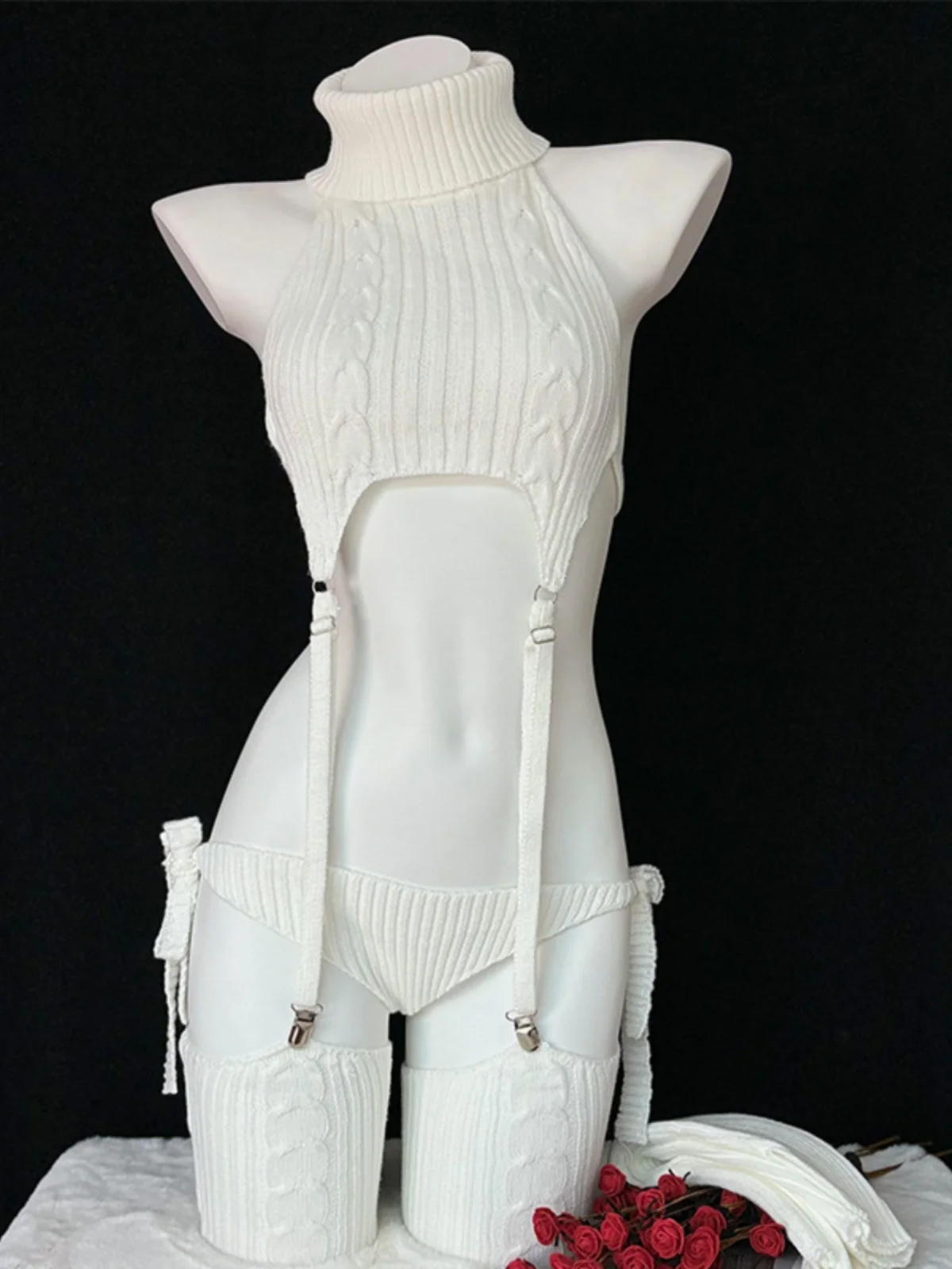 

Сексуальный вязаный свитер, комбинезон, комбинезон для девочек-бийц, карнавальный костюм, милый нежный убийца, детский невинность