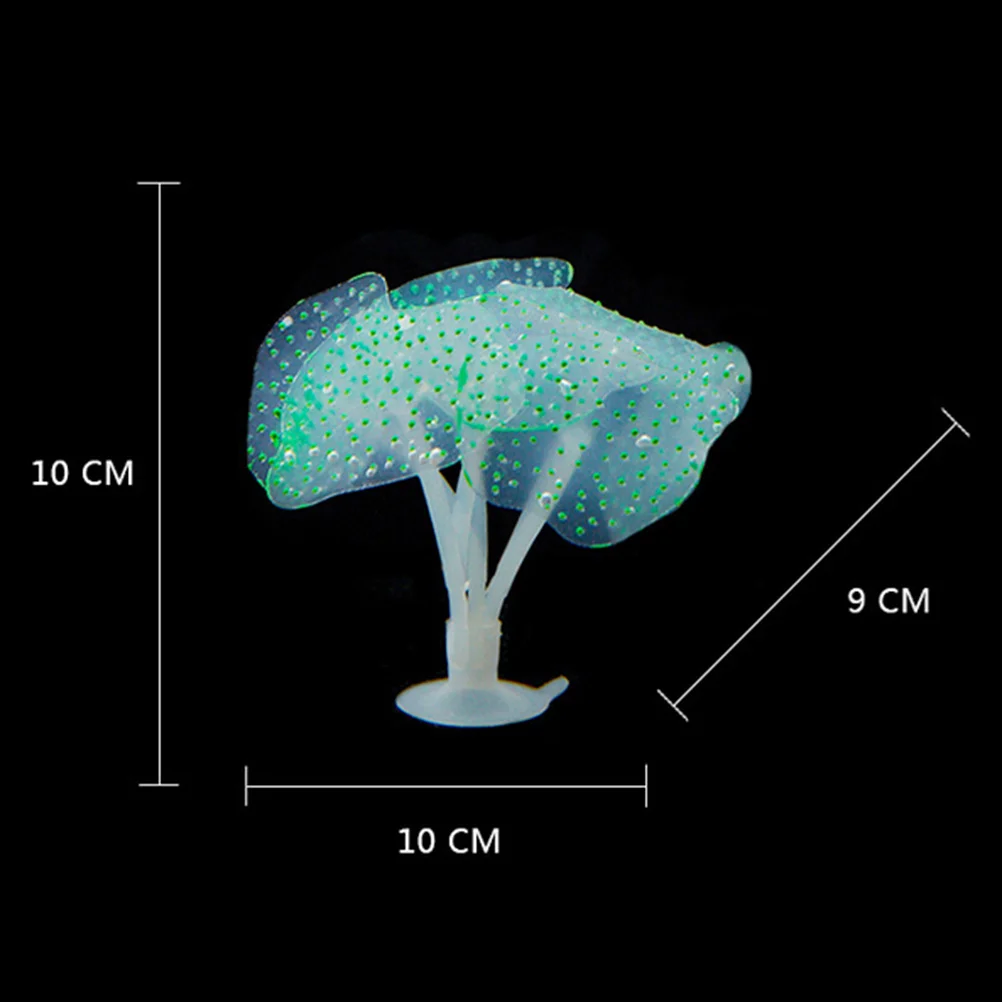 光る水族館サンゴ 人工サンゴ植物 緑色の発光効果 水槽の装飾 リアルな淡水海水に安全