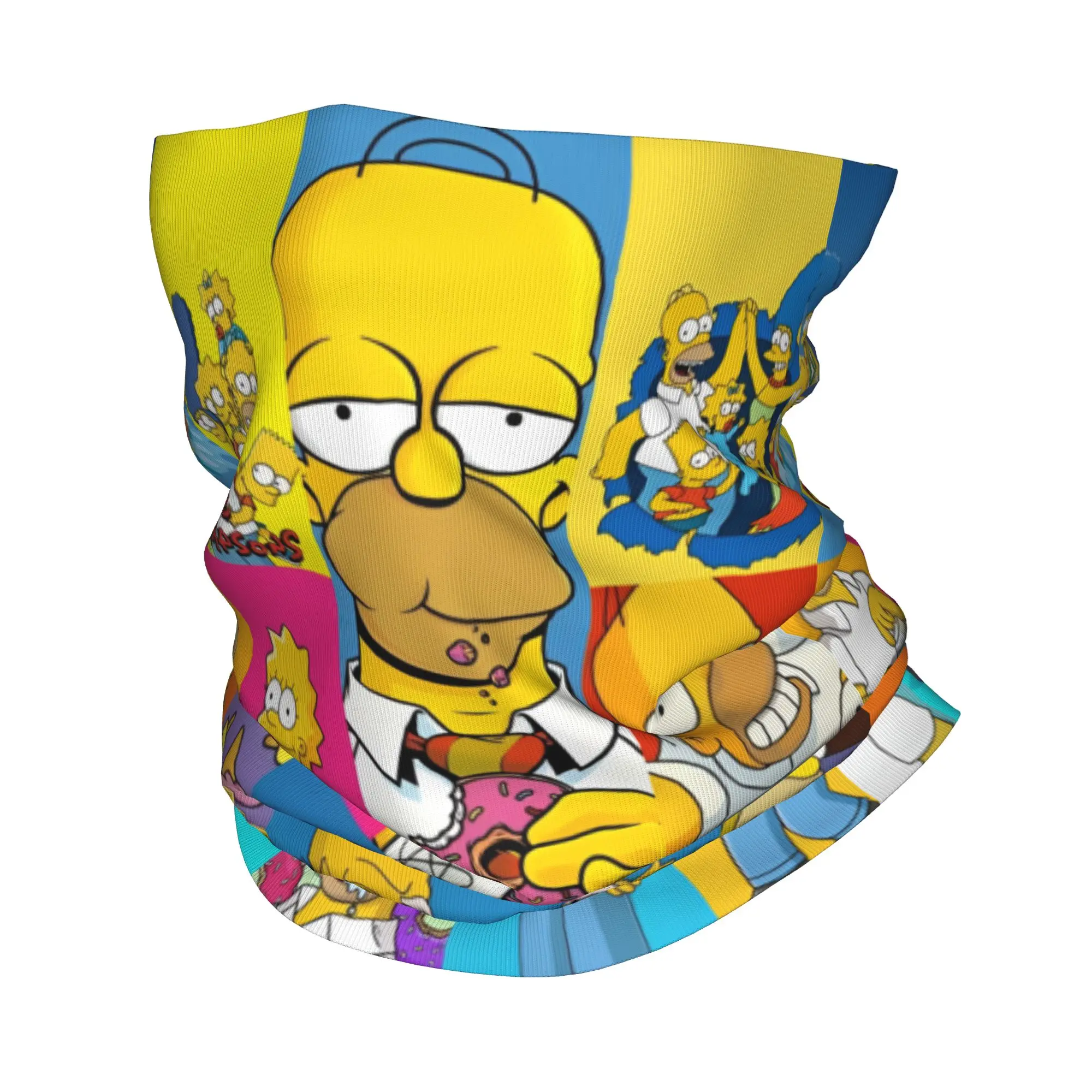 

Custom S-Simpsoned-Anime Comic Manga Bandana Neck Warmer Women Men Winter Hiking Ski Scarf Gaiter Hot Face Cover