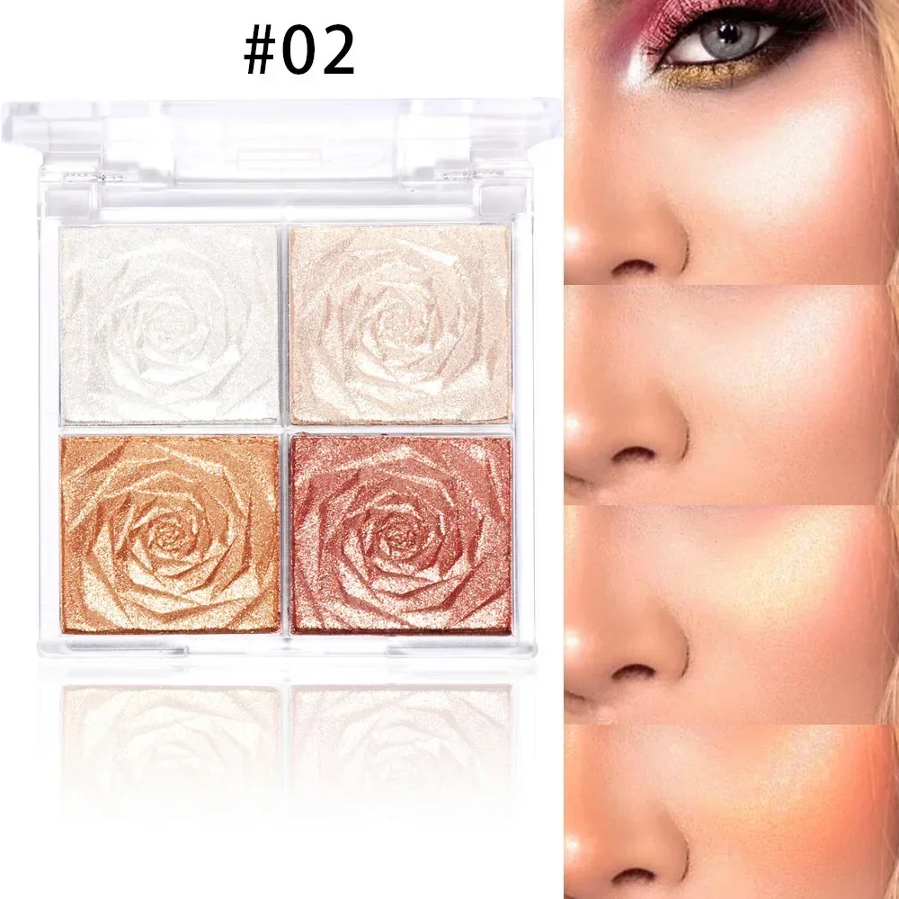 Highlighter Contour Palette Illuminator Makeup 3D Bronzer Matte Contour Powder Rose Blush Highgloss Palette Cosmetics