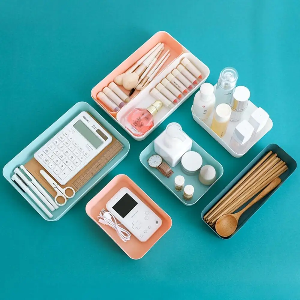 Plastic Drawer Divider Storage Box, Multifunctional Organizer Design,For Kitchen Utensils Desk Cosmetics Stationery Home Storage