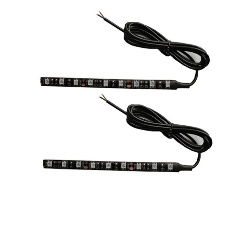 محرك إشارة الانعطاف LED العالمي للدراجات النارية مُعاد تركيبه 15 سم 9 أضواء مصباح لوحة الترخيص، 5050 غراء، كهرمان ضوء مقاوم للماء