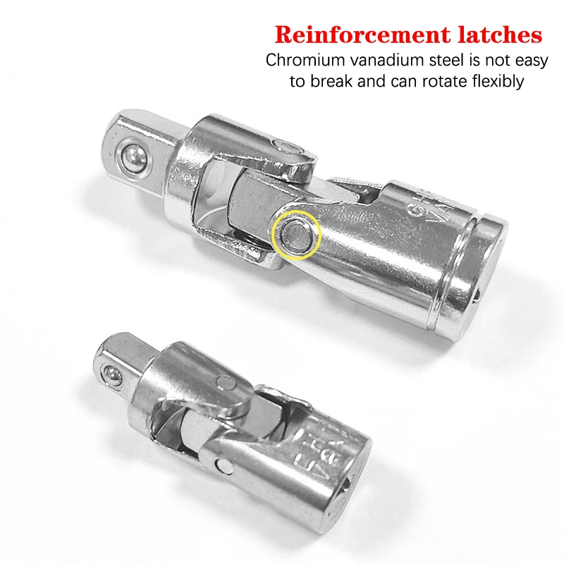 3PCS 1/2 3/8 1/4 Buchse Universal Joint Hülse Lenkung Adapter Werkzeug Für Hexagon Seite Griff Kostenloser Versand