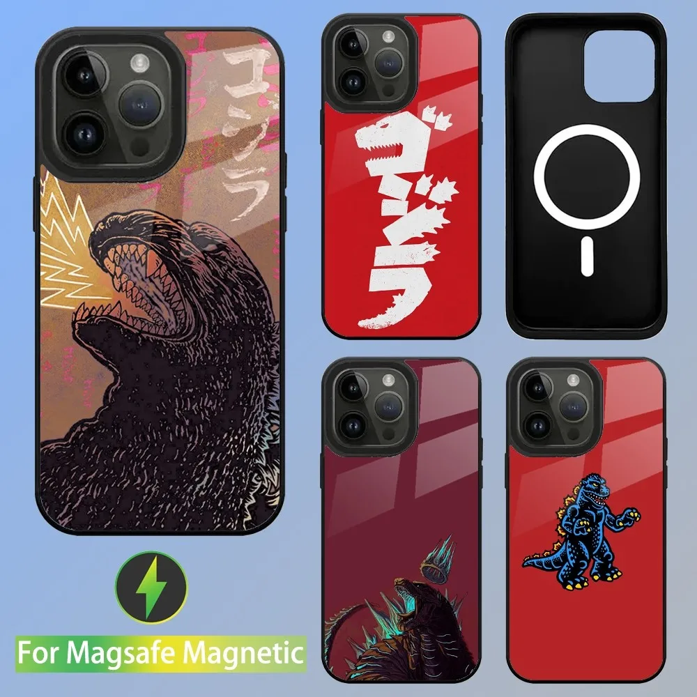 Monster G-GodzillaS Phone Case For iPhone 16,15,14,13,12,11,Plus,Pro,Max Mini Magsafe Magnetic Wireless Charging