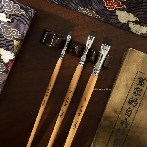 Imagen 1 del producto Borrador de pincel de modificación de acuarela, bolígrafo decorativo especial para pintura de acuarela, mango de madera maciza, botón fino blanco