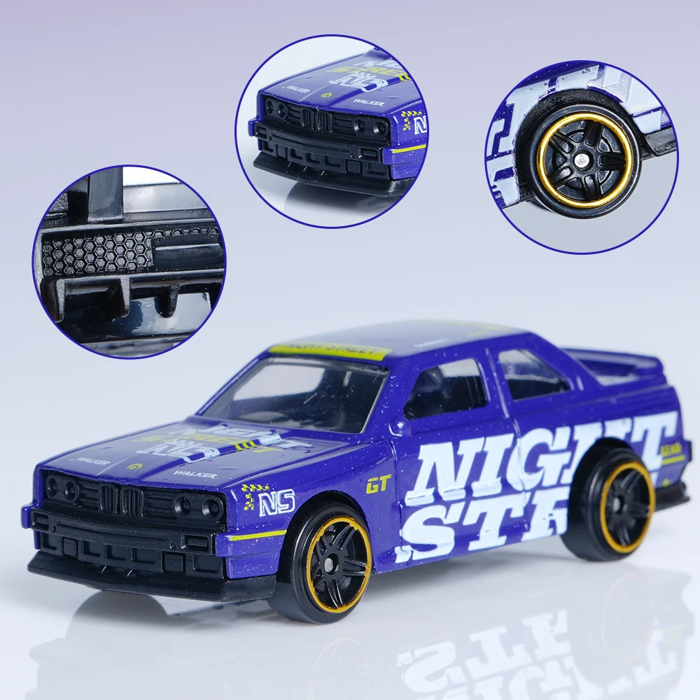 6-pack racewagens van kerstlegering, coole vorm, inclusief transparante displaydoos, stofdicht en textuur, geschikt voor automodelliefhebbers/vakantieverrassingscadeaus