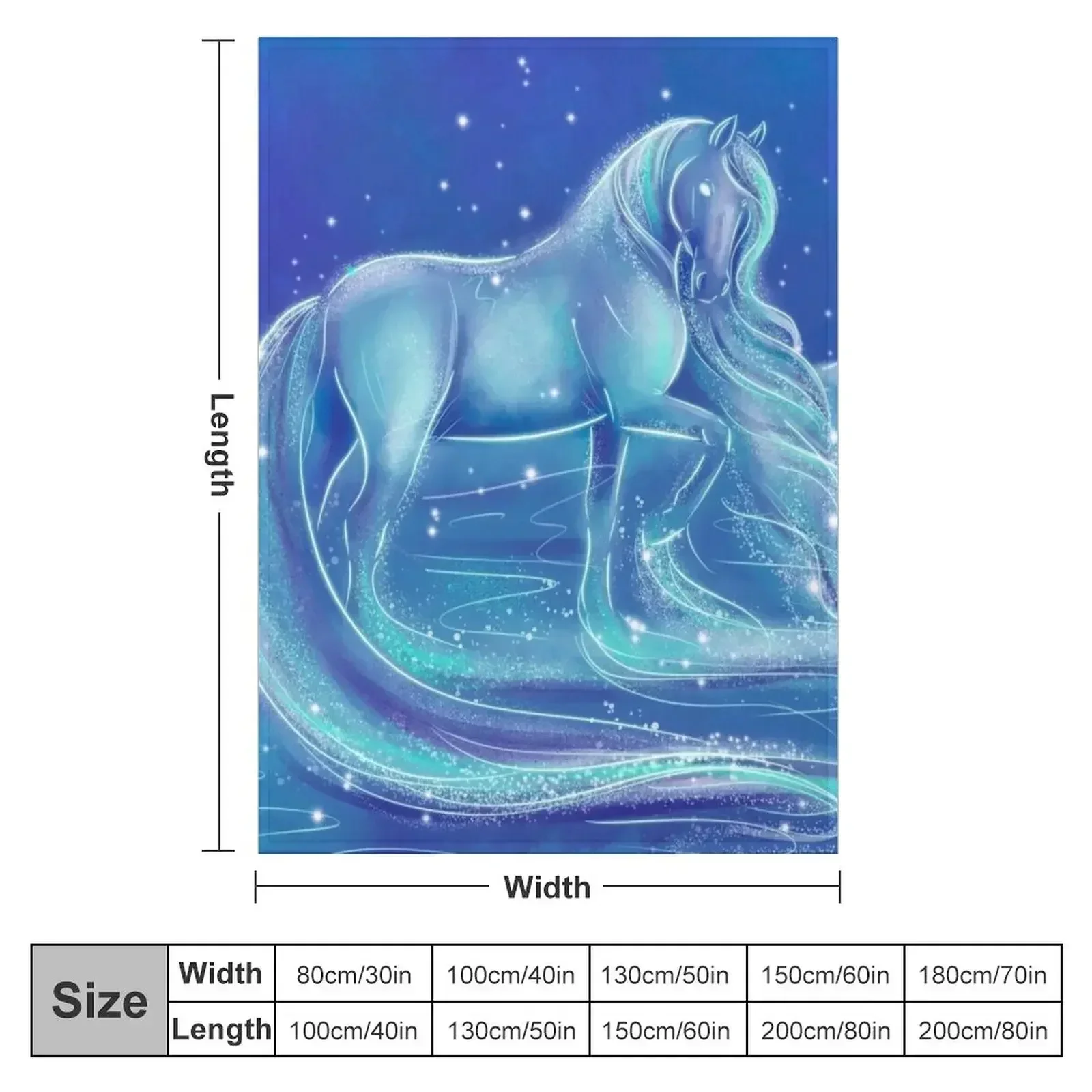 Nokk Water Spirit Horse Throw Blanket Loose Bed covers for winter Blankets