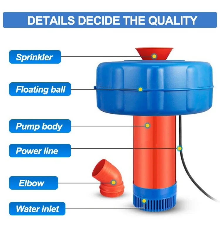 แบรนด์เดิม newSolar Power Splash ลอยเพาะเลี้ยงสัตว์น้ําเครื่องเติมอากาศ 1500W พลังงานแสงอาทิตย์ Fountain ปั๊ม Pond